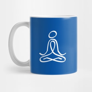 Stick man living a deep meditation for a new world of inner peace Mug